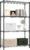 M MZG 1000 lbs 4 Tier Shelf Metal Storage Shelves Shelving Wire Rack Heavy Duty Closet Organizers for Garage Kitchen Bathroom Laundry Black 13.8″ D x 35.4″ W x 59.5″ H