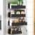 HuggieGems Metal Magnetic Spice Rack for Refrigerator Black, 4 Pack