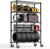 M MZG 5-Shelf Storage Shelves,Wire Shelving Heavy Duty Metal Storage Shelving Unit Adjustable Garage Shelving Rack Pantry Kitchen (Black, 5 Tier,17.7″ D x 47.2″ W x 76.7″ H)