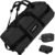 STOVER 45/80/100L Rolling Duffel Bag with Wheels, X-Large Durable Travel Duffle + Toiletry Bag, Heavy Duty, Packable with Shoulder Straps- Use as Luggage or Backpack, Men/Women (Black)