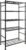 Sakugi Storage Shelves – 5 Tier Shelf Organizer, Heavy Duty Garage Shelving Unit with Leveling Feet, Stable Metal Shelves Organizer for Pantry, Kitchen and Closet, 33.0″ W x 12.6″ D x 72.0″ H, Black