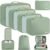 BAGAIL 8 Set Packing Cubes Luggage Packing Organizers for Travel Accessories-Matcha Green