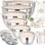Mixing Bowls with Airtight Lids Set, 26PCS Stainless Steel Khaki Bowls with Grater Attachments, Non-Slip Bottoms & Kitchen Gadgets Set, Size 7, 4, 2.5, 2.0,1.5, 1QT, Great for Mixing & Serving