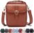 Leather Crossbody Bag for Women,Anti-Theft Messenger Bag with Large Capacity,Built-in Purse Card Slots Shoulder Sling Bag