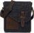 VASCHY Messenger Bag for Men & Women, Genuine Leather with Canvas, Vintage Anti-Theft Crossbody Bag for Men