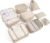 LANSKLBD 6/8 Set Packing Cubes for Suitcases Travel Luggage Packing Organizers,Travel Accessories Essentials Luggage Organizer with Shoe/Tioletry/Laundry Bag (Beige, 8 set)