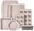 CAROTE 7-Piece Baking Pans Set, Nonstick Bakeware Sets, Gray & Khaki