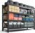Letaya 4000LBS Storage Shelves Heavy Duty,60″ W Garage Shelving Units, 4 Tier Adjustable Utility Rack Shelf,Large Metal Industrial Shelves,for Shop,Warehouse,Basement,Black (60″ W x 24″ D x 70″ H)