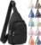 Banelu Small Sling Backpack Crossbody Bags for Women Men, Small Sling Bag Cross Body Bag Fanny Packs Crossbody Purses – Black