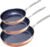 Nuwave 3-Piece Fry Pan Set, 8”, 10”, 12” Forged Lightweight