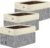 BALEINE 3 Pack Fabric Closet Storage Bins for Shelves, Linen Closet Organizers and Storage, Decorative Baskets for Organizing, Shelf, Clothes, Home, Office (Grey, 15″x11″x9.5″)