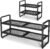 Expandable Metal Shoe Rack for Closet, Entryway & Garage, 2-Tier, Black
