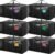 6 Pack Moving Bags with Full-Open Side Zipper, Extra Large 93L Heavy Duty Waterproof Foldable Storage Totes for College Dorm, Moving & Home Organization Black