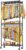 Sakugi Clothes Rack – 33.0″ x 12.2″ x 79.5″ Clothing Rack with Shelves & Wheels, Multi-Functional Wardrobe Closet with Hooks, Sturdy Metal Garment Rack for Bedroom, Laundry, Balcony (Black)