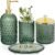 Haturi Glass Bathroom Accessories Set, Sage Green Bathroom Set, 4 Pcs