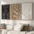 Large Framed Neutral Abstract Wall Art for Living Room, Modern 3D Artwork