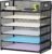 Marbrasse 6 Tier Paper Organizer Letter Tray – Mesh Desk File Organizer with Handle, Paper Sorter Organizer for Letter/A4 Office File Folder Holder – Black
