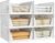 Pinkpum 6 Pack Closet Organizer Storage Bins Stackable Plastic Drawer Shelf