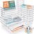 25 PCS Clear Plastic Drawer Organizer, Makeup Organizers and Storage Bins