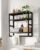 Galood Over The Toilet Storage Bathroom Shelves Wall Mounted 3 Tier Black