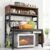 EnHomee 4-Tier Microwave Stand for Countertop Storage, Brown