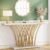 Tribesigns 59 inch Gold Console Table, Modern Entryway Table with Grid-Shaped Metal Base for Entrance, Hallway, Entryway, Living Room(White Faux Marble & Gold)