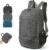 TANTOMI Ultra Lightweight Packable Backpack 25L – Foldable Hiking Daypack for Travel, Compact Pocket Gym Sack & City Commuting Gear – Gray