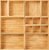Fabsome Drawer Organizer, Set of 9 Bamboo Wood Kitchen Makeup Desk Junk Tea Drawer Storage Boxes Bins for Cutlery Silverware Utensils Flatware, Small Wooden Container Tray for Bathroom, Office