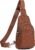 befen Genuine Leather Sling Bag for Women Anti-Theft Crossbody Chest Bags Fanny Packs for Travel with RFID Card Slots