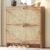 Nicetree Rattan Arched Accent Shoe Storage Cabinet – Freestanding Ultra Slim for Entryway, 2 Flip Drawers & 3-Tier Adjustable Shelves, Farmhouse Modern Rustic Shoe Rack for Hallway, Foyer, Living Room