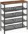 HOOBRO Shoe Rack for Entryway, 5-Tier Shoe Organizer with Adjustable Mesh Shelves, 16-20 Pairs of Shoes, Spacious Floor Mount, Metal, Industrial, Shoe Shelf for Closet, Rustic Brown BF12XJ01