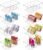 Vtopmart 8 Pack Food Storage Organizer Bins, Clear Plastic, 4 Compartments