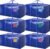 6 Pack Moving Bags with Full-Open Side Zipper, Extra Large 93L Heavy Duty Waterproof Foldable Storage Totes for College Dorm, Moving & Home Organization,Blue