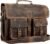 KomalC 18 Inch Leather Briefcase Laptop Messenger Bag for Men & Women