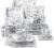 MALACASA Plates and Bowls Sets, 30 Piece Porcelain Dinnerware Sets for 6, Square Dinnerware Set with Dinner Plate, Dessert Plate, Soup Plate, Cup and Saucer, Modern Dish Set, Marble Grey, Series Flora