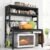 EnHomee 4-Tier Microwave Stand for Countertop Storage, Black