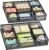 Marbrasse 2 Pack Desk Drawer Organizer, Mesh Drawer Organizer Tray with 8 Adjustable Compartments, Desk Organizers and Accessories, 5 Dividers Drawer for Office Supplies, Makeup & Vanity (Black)