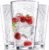 Le’raze Set of 10 Hammered Glass Cups, Clear Heavy Base Drinking Glasses