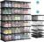 SONGMICS Foldable Shoe Boxes, 6-Tier for 18 Pack, Fit up to US size 13