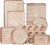HONGBAKE 9-Piece Baking Pans Set Nonstick, Stackable Non Toxic Bakeware Sets with Diamond Texture, Oven Pan Set for Cooking, Includes Cookie Sheet with Rack, Cake Pan, Roasting Pan, Muffin Tin, Gold