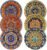 vancasso Colorful Dinner Plates Set of 6, 10.5 Inch Ceramic Kitchen Plates
