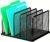 Kuntine.B Desk File Organizer Upright Mesh Desktop Organizer File Sorter Office Organization File Holder for Home, Office & Classroom (Black, 1 Pack 5-Section)