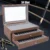 Pen Storage Case 34 Slots Walnut Wood Cabinet With Drawer Student Stationery Pen Display Show Gift Case