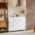 JHK Wardrobes For Bedroom With 5/7/10 White Lover Fabric Drawers Chest Wardrobe Closet For Storage Cabinet Bedroom Of Furniture