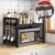 1pc Expandable 42-64cm Microwave Shelf Organizer, Moisture And Rust Proof Microwave Countertop Organizer,Tableware Storage