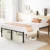 JHK Basic Twin Full Queen King Size Bed Frame Metal Platform Bedroom Frames with Storage Space Sturdy Steel Slat Support 350LBS
