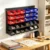 Wall Mounted Storage Bins Organizer Rack with 30 Dual Color Bins, Heavy Duty Plastic Hanging Parts Bin System, Garage Wall Hardware Holder for Screws Bolts Nuts Washers, Stackable Small Large Tool Containers for Workshop Shed DIY Craft Room