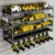 Power Tool Storage Rack 4 Layers Organizer-8 Tool Floating Shelf Wall Mount Heavy Duty Iron Drill Holder for Basement Workbench